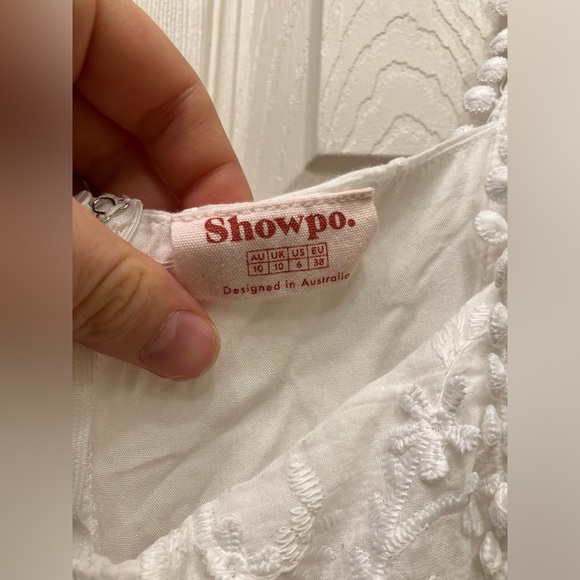 Showpo Fancy A Spritz Dress In White Embroidery Mini Dress - Picture 6 of 11